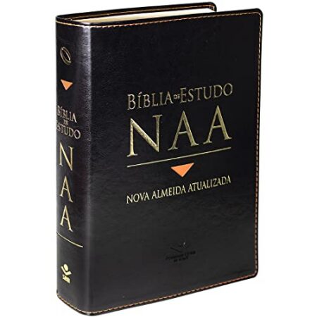 BIBLIA EM PORTUGUES BIBLIA DE ESTUDO NOVA ALMEIDA ATUALIZADA NA085E TAPA IMITACION CUERO NEGRO