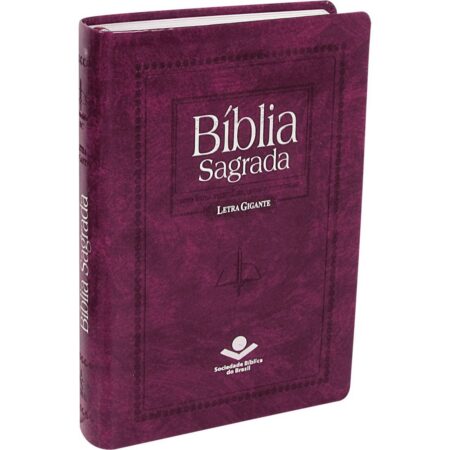 Biblia Em Portugués ARC065TILGILV Tapa Imitación Cuero Púrpura Noble Índice Digital