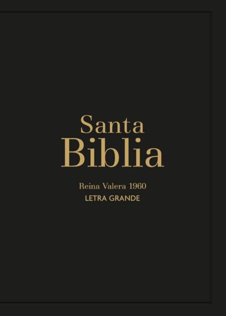 Biblia RVR 1960 Compacta Letra Grande 11 puntos Símil Piel Vinilo Negro con Mapas a color
