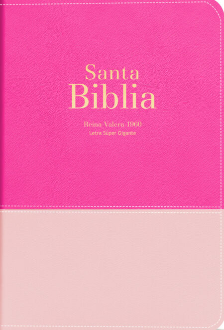 Biblia RVR 1960 Letra Súper Gigante Símil Piel Duotone Rubor Frambuesa