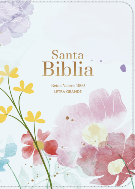 Biblia RVR 1960 Compacta Letra Grande 11 puntos Símil Piel Azul Claro