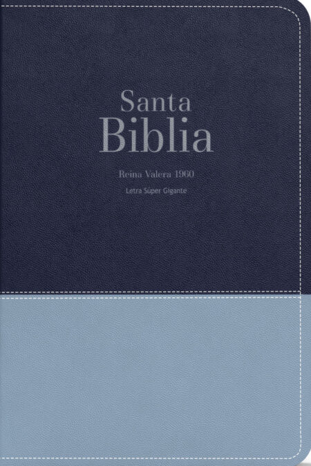 Biblia RVR 1960 Letra Súper Gigante Símil Piel Duotone Azul Marino Oscuro