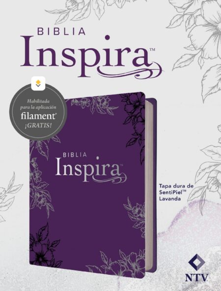 Biblia NTV Inspira con Filament Tapa Dura de Símil Piel Lavanda