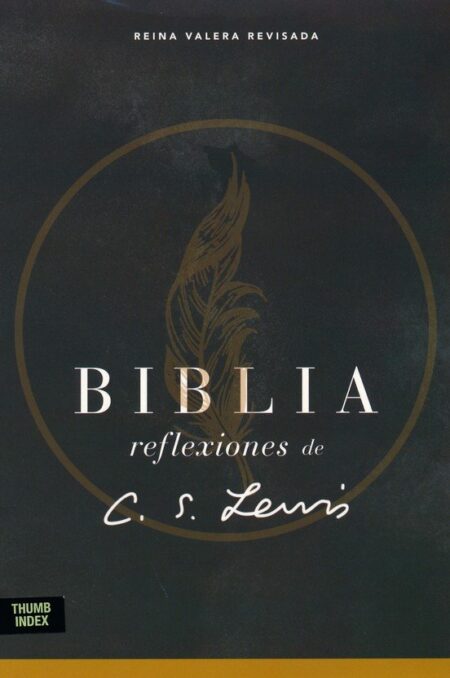 Biblia RVR 1977 C.S. Lewis Piel Azul Marino con Índice Interior a Dos Colores