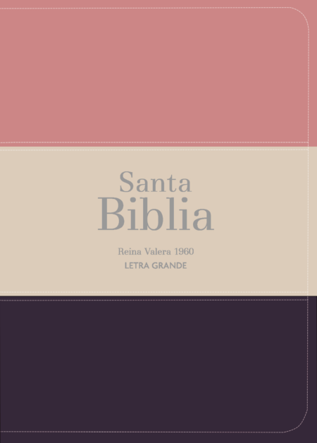 Biblia RVR 1960 Compacta Letra Grande 11 puntos Símil Piel Melon Beige Granate Oscuro