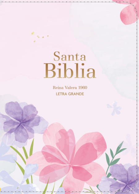 Biblia RVR 1960 Compacta Letra Grande 11 puntos Símil Piel Violeta Claro