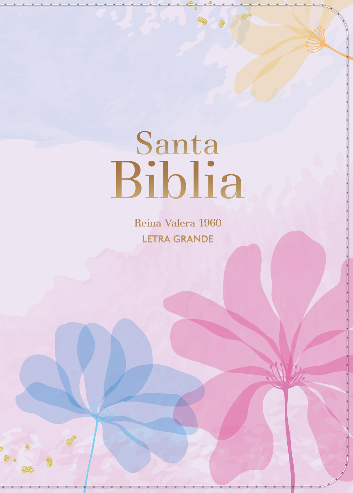 Biblia RVR 1960 Compacta Letra Grande 11 puntos Símil Piel Rosado Claro