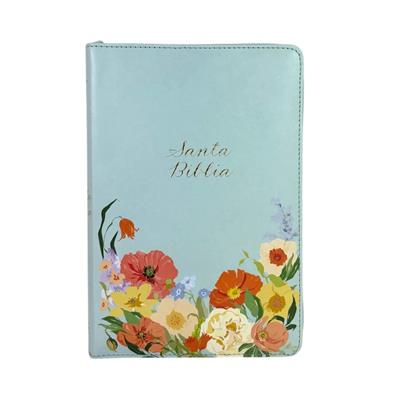 Biblia RVR60/ Manual L.G/ Menta Flores/ Cierre Indice