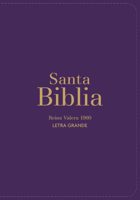 Biblia RVR 1960 Compacta Letra Grande 11 puntos Símil Piel Morado