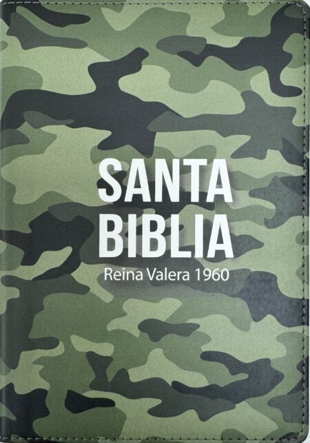 Biblia RVR 1960 Compacta Símil Piel Camuflaje Verde