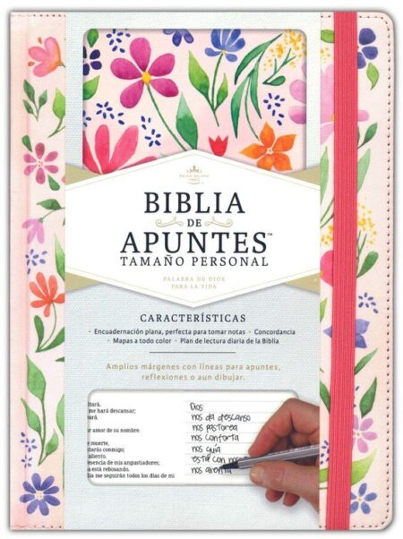 Biblia RVR 1960 de Apuntes Tamaño Manual Floreada Tela Impresa