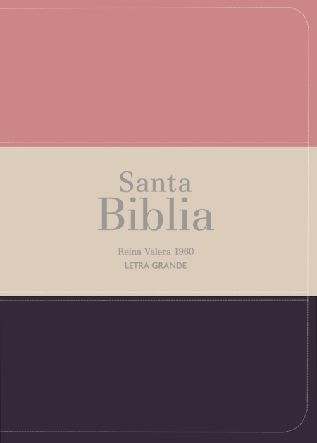 Biblia RVR 1960 Compacta Letra Grande 11 puntos Símil Piel Melon Beige Granate Oscuro