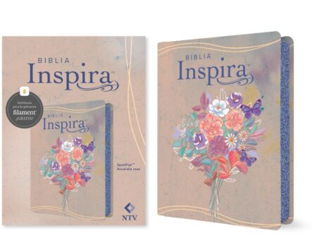 Biblia NTV Inspira con Filament Símil Piel Acuarela Rosa